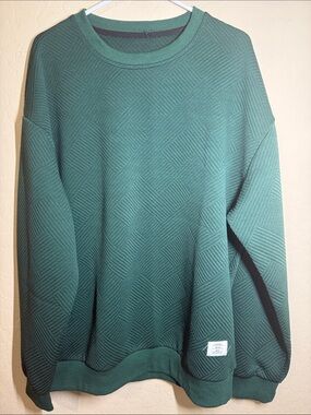 Classic Men's Crewneck Sweater in Teal Green